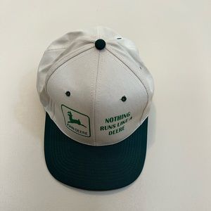Green and Tan John Deere trucker hat